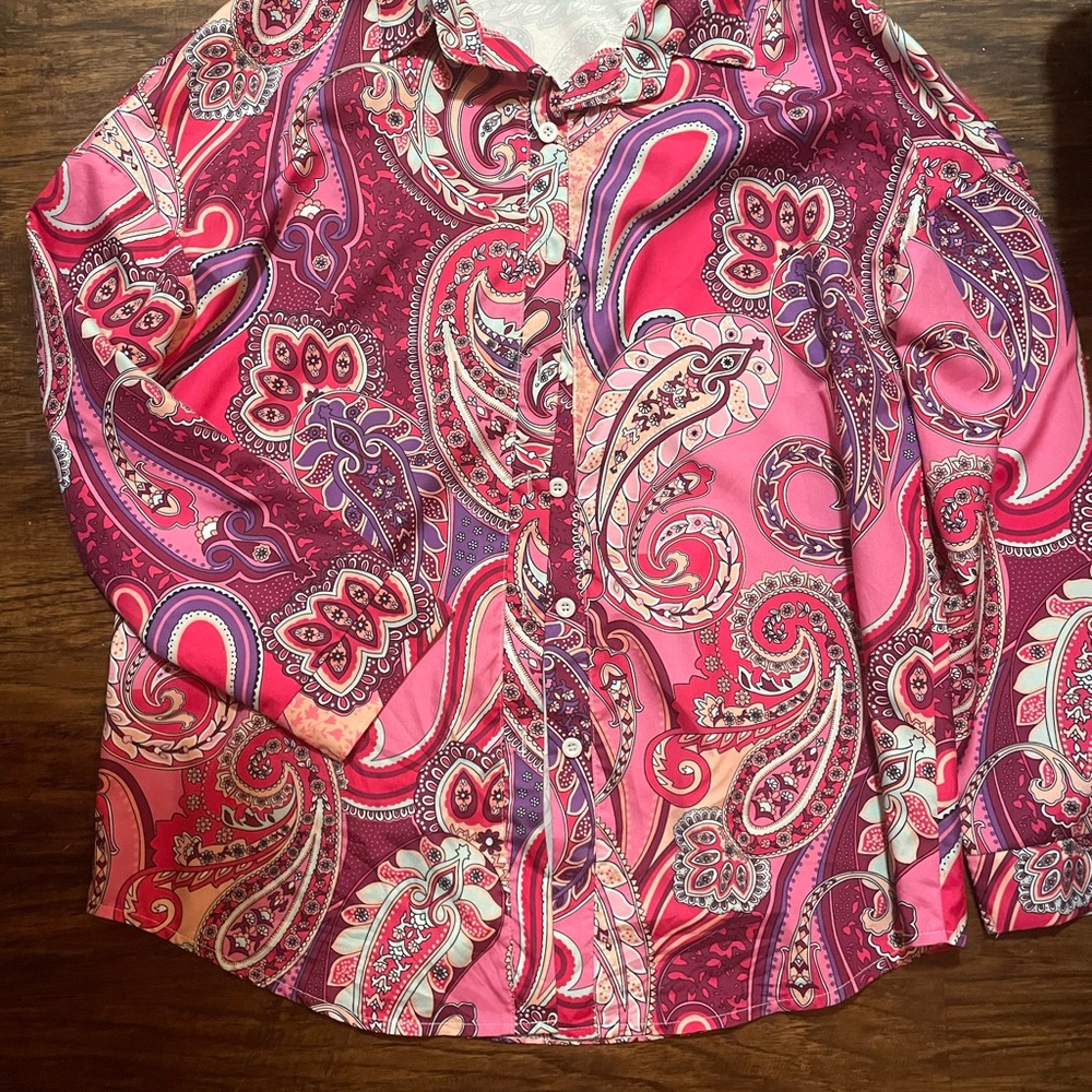 SHEIN Pastel Paisley Shirt